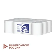 Полотенца бумажные с центральной вытяжкой 120 м, PROtissue (M1) COMFORT, 1-слойные, белые, КОМПЛЕКТ 12 рулонов, С194