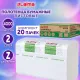 Полотенца бумажные 200 шт., LAIMA (H2) ADVANCED WHITE, 2-слойные, белые, КОМПЛЕКТ 20 пачек, 24х21,5, Z-сложение, 111338