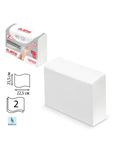 Полотенца бумажные (1 пачка 190 листов) LAIMA (H2) PREMIUM UNIT PACK, белые, 22,5х21,5 см, Z-сложение, 126559