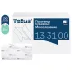 Полотенца бумажные 200 шт., Tellus/TORK (HT3) ПРЕМИУМ, КОМПЛЕКТ 20 пачек, 2-слойные, белые, 23х23 см, V-сложение, 133100