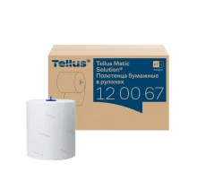 Полотенца бумажные рулонные 150 м, Tellus/TORK Matic (Система H1) ADVANCED, 2-слойные, белые, КОМПЛЕКТ 6 рулонов, 120067