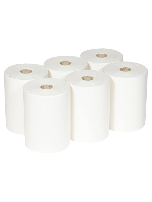 Полотенца бумажные рулонные KIMBERLY-CLARK Scott, КОМПЛЕКТ 6 шт., Slimroll, 190 м, белые, 6697