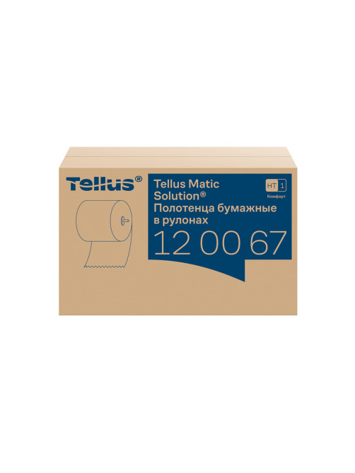 Полотенца бумажные рулонные 150 м, Tellus/TORK Matic (Система H1) ADVANCED, 2-слойные, белые, КОМПЛЕКТ 6 рулонов, 120067