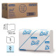 Полотенца бумажные 110 шт., KIMBERLY-CLARK Scott, КОМПЛЕКТ 16 шт., Slimfold, белые, 29,5х19 см, М-fold, 5856