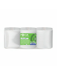 Полотенца бумажные с центральной вытяжкой 280 м, FOCUS (М2) Jumbo, 1-слойные, белые, КОМПЛЕКТ 6 рулонов, 5036889