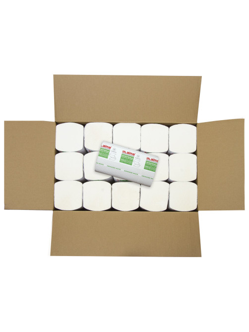 Полотенца бумажные 200 шт., LAIMA (H3) ADVANCED WHITE, 2-слойные, белые, КОМПЛЕКТ 15 пачек, 23х20,5, V-сложение, 111341