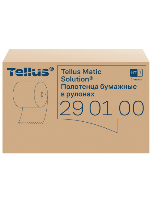 Полотенца бумажные рулонные 280 м, Tellus/TORK Matic (Система H1) UNIVERSAL, КОМПЛЕКТ 6 рулонов, 290100