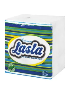 Салфетки бумажные 100 шт., 23х24 см, LASLA эконом, 50651
