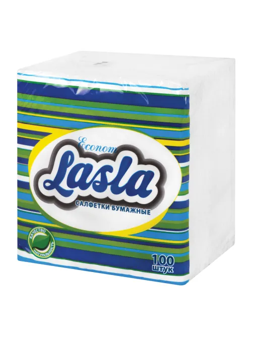 Салфетки бумажные 100 шт., 23х24 см, LASLA эконом, 50651