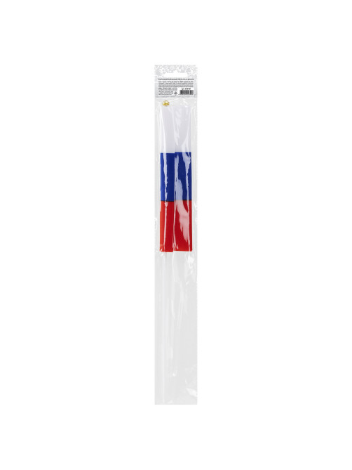 Флаг России ручной 20х30 см, без герба, с флагштоком, BRAUBERG/STAFF, 550181, RU13