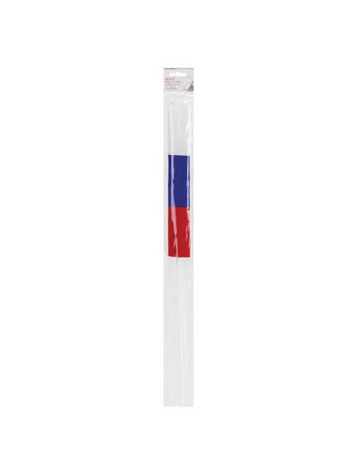 Флаг России ручной 30х45 см, без герба, с флагштоком, BRAUBERG/STAFF, 550182, RU14