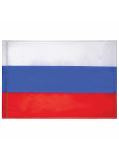 Флаг России, 90х135 см, карман под древко, упаковка с европодвесом, 550021