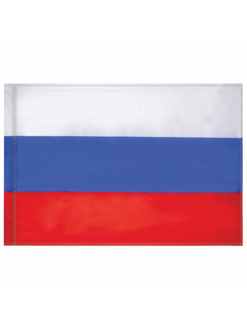 Флаг России, 90х135 см, карман под древко, упаковка с европодвесом, 550021