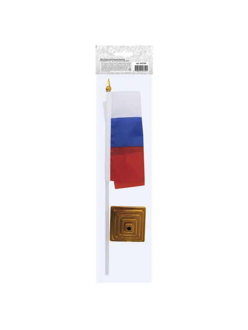 Флаг России настольный 14х21 см, без герба, BRAUBERG/STAFF, 550184, RU22