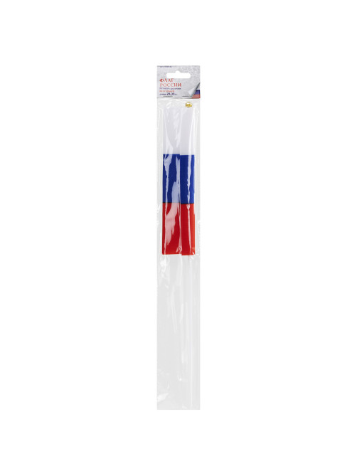 Флаг России ручной 20х30 см, без герба, с флагштоком, BRAUBERG/STAFF, 550181, RU13