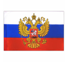 Флаг России 90х135 см, с гербом РФ, BRAUBERG/STAFF, 550178, RU02