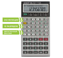 Калькулятор инженерный STAFF STF-169 (143х78 мм), 242 функции, 10+2 разрядов, 250138