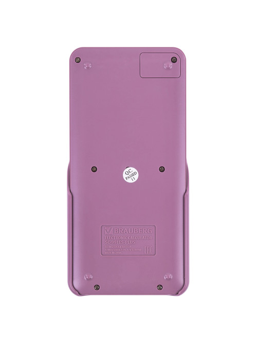 Калькулятор инженерный BRAUBERG SC-991ES-PLUS-PK (164х80 мм), 552 функции, 10+2 разряда, РОЗОВЫЙ, 272654