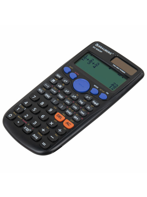 Калькулятор инженерный BRAUBERG SC-82ESP (165х84 мм), 252 функции, 10+2 разрядов, двойное питание, 271723
