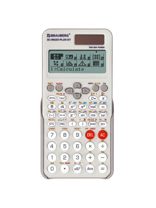 Калькулятор инженерный BRAUBERG SC-991ES-PLUS-GY (164х80 мм), 552 функции, 10+2 разряда, СЕРЫЙ, 272652