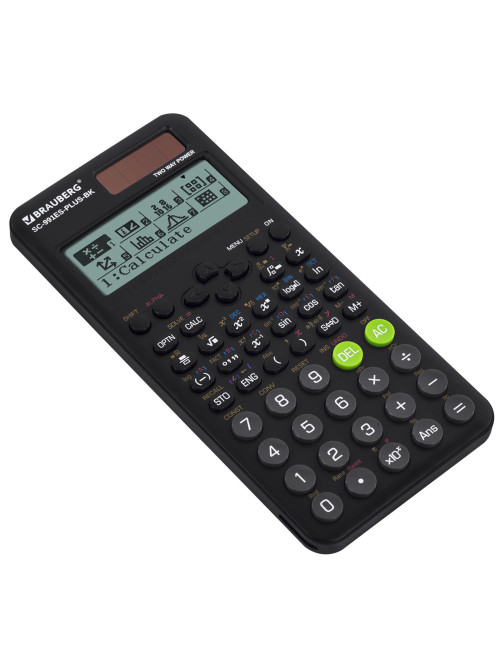 Калькулятор инженерный BRAUBERG SC-991ES-PLUS-BK (164х80 мм), 552 функции, 10+2 разряда, ЧЕРНЫЙ, 272651