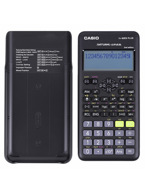 Калькулятор инженерный CASIO FX-82ESPLUS-2-WETD (162х80 мм), 252 функции, батарея, сертифицирован для ЕГЭ, FX-82ESPLUS-2-S
