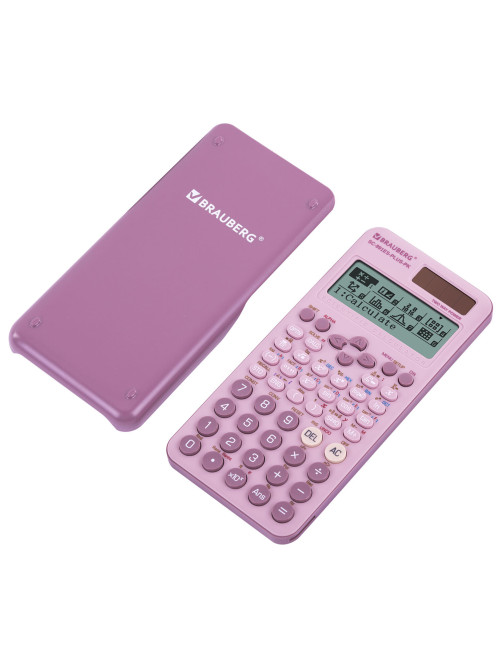 Калькулятор инженерный BRAUBERG SC-991ES-PLUS-PK (164х80 мм), 552 функции, 10+2 разряда, РОЗОВЫЙ, 272654