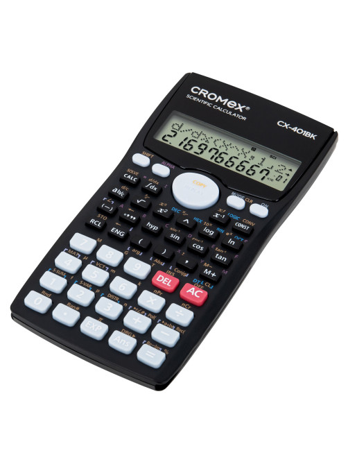 Калькулятор инженерный CROMEX (КРОМЕКС) CX-401BK (155х80 мм), 401 функция, 10+2 разрядов, черный, 273833