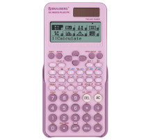 Калькулятор инженерный BRAUBERG SC-991ES-PLUS-PK (164х80 мм), 552 функции, 10+2 разряда, РОЗОВЫЙ, 272654