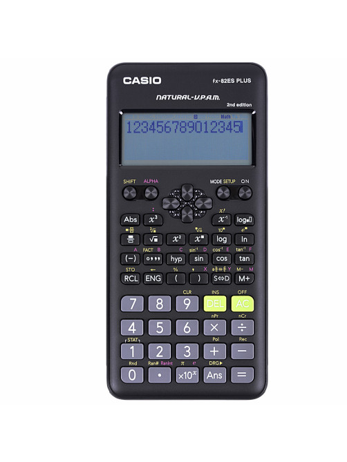 Калькулятор инженерный CASIO FX-82ESPLUS-2-WETD (162х80 мм), 252 функции, батарея, сертифицирован для ЕГЭ, FX-82ESPLUS-2-S