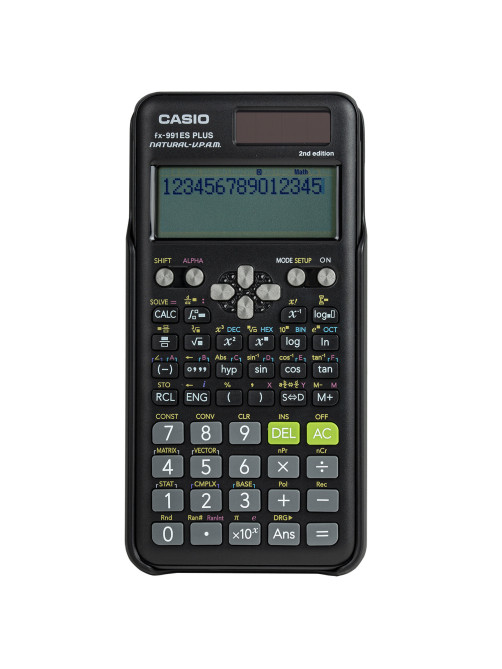 Калькулятор инженерный CASIO FX-991ES PLUS-2 (162х77 мм), 417 функций, двойное питание, сертифицирован для ЕГЭ, FX-991ESPLUS-2S