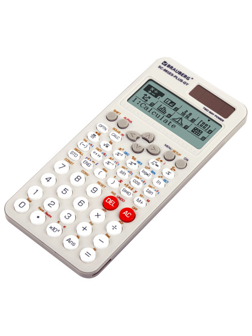 Калькулятор инженерный BRAUBERG SC-991ES-PLUS-GY (164х80 мм), 552 функции, 10+2 разряда, СЕРЫЙ, 272652