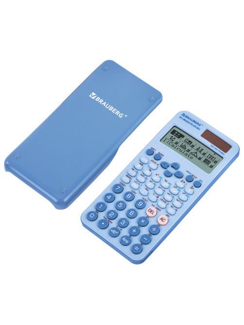 Калькулятор инженерный BRAUBERG SC-991ES-PLUS-BU (164х80 мм), 552 функции, 10+2 разряда, ГОЛУБОЙ, 272653