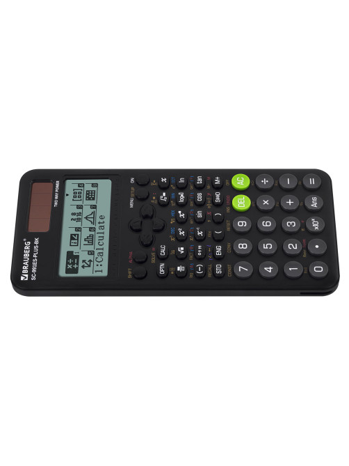 Калькулятор инженерный BRAUBERG SC-991ES-PLUS-BK (164х80 мм), 552 функции, 10+2 разряда, ЧЕРНЫЙ, 272651