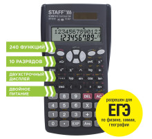 Калькулятор инженерный STAFF STF-810 (161х85 мм), 240 функций, 10+2 разрядов, двойное питание, 250280