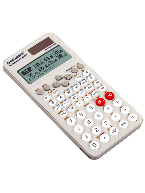 Калькулятор инженерный BRAUBERG SC-991ES-PLUS-GY (164х80 мм), 552 функции, 10+2 разряда, СЕРЫЙ, 272652