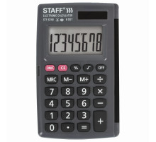 Калькулятор карманный STAFF STF-6248 (104х63 мм), 8 разрядов, двойное питание, 250284