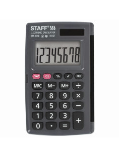 Калькулятор карманный STAFF STF-6248 (104х63 мм), 8 разрядов, двойное питание, 250284