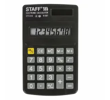 Калькулятор карманный STAFF STF-818 (102х62 мм), 8 разрядов, двойное питание, 250142