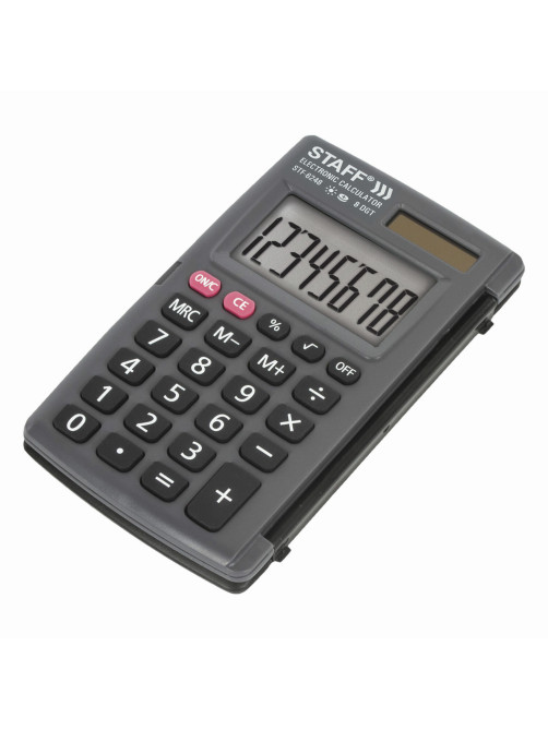 Калькулятор карманный STAFF STF-6248 (104х63 мм), 8 разрядов, двойное питание, 250284