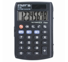 Калькулятор карманный STAFF STF-883 (95х62 мм), 8 разрядов, двойное питание, 250196