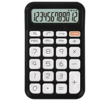 Калькулятор настольный BRAUBERG KW-500-BK (93x148 мм), 3D-кнопки, 12 разрядов, черный, 272954