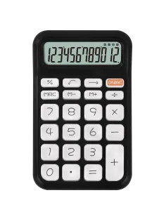 Калькулятор настольный BRAUBERG KW-500-BK (93x148 мм), 3D-кнопки, 12 разрядов, черный, 272954