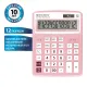 Калькулятор настольный BRAUBERG EXTRA PASTEL-12-PK (206x155 мм), 12 разрядов, двойное питание, РОЗОВЫЙ, 250487