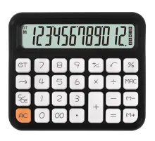 Калькулятор настольный BRAUBERG KW-1000-BK (152x132 мм), 3D-кнопки, 12 разрядов, черный, 272956