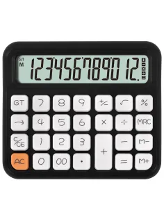 Калькулятор настольный BRAUBERG KW-1000-BK (152x132 мм), 3D-кнопки, 12 разрядов, черный, 272956