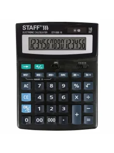 Калькулятор настольный STAFF STF-888-16 (200х150 мм), 16 разрядов, двойное питание, 250183