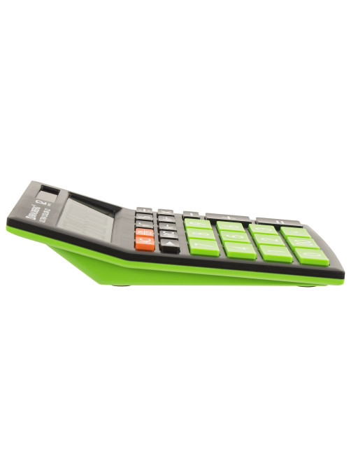 Калькулятор настольный BRAUBERG ULTRA COLOR-12-BKLG (192x143 мм), 12 разрядов, двойное питание, ЧЕРНО-САЛАТОВЫЙ, 250498