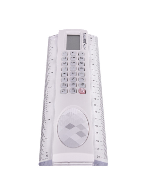Калькулятор с линейкой 20 см, BRAUBERG MULTI-8 (53x210 мм), 8 разрядов, 250540