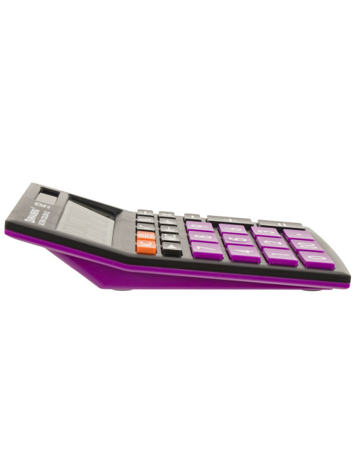 Калькулятор настольный BRAUBERG ULTRA COLOR-12-BKPR (192x143 мм), 12 разрядов, двойное питание, ЧЕРНО-ФИОЛЕТОВЫЙ, 250501